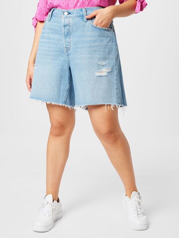 Levi's® Plus - Regular Calças de ganga '501® 90s Shorts' em azul: frente