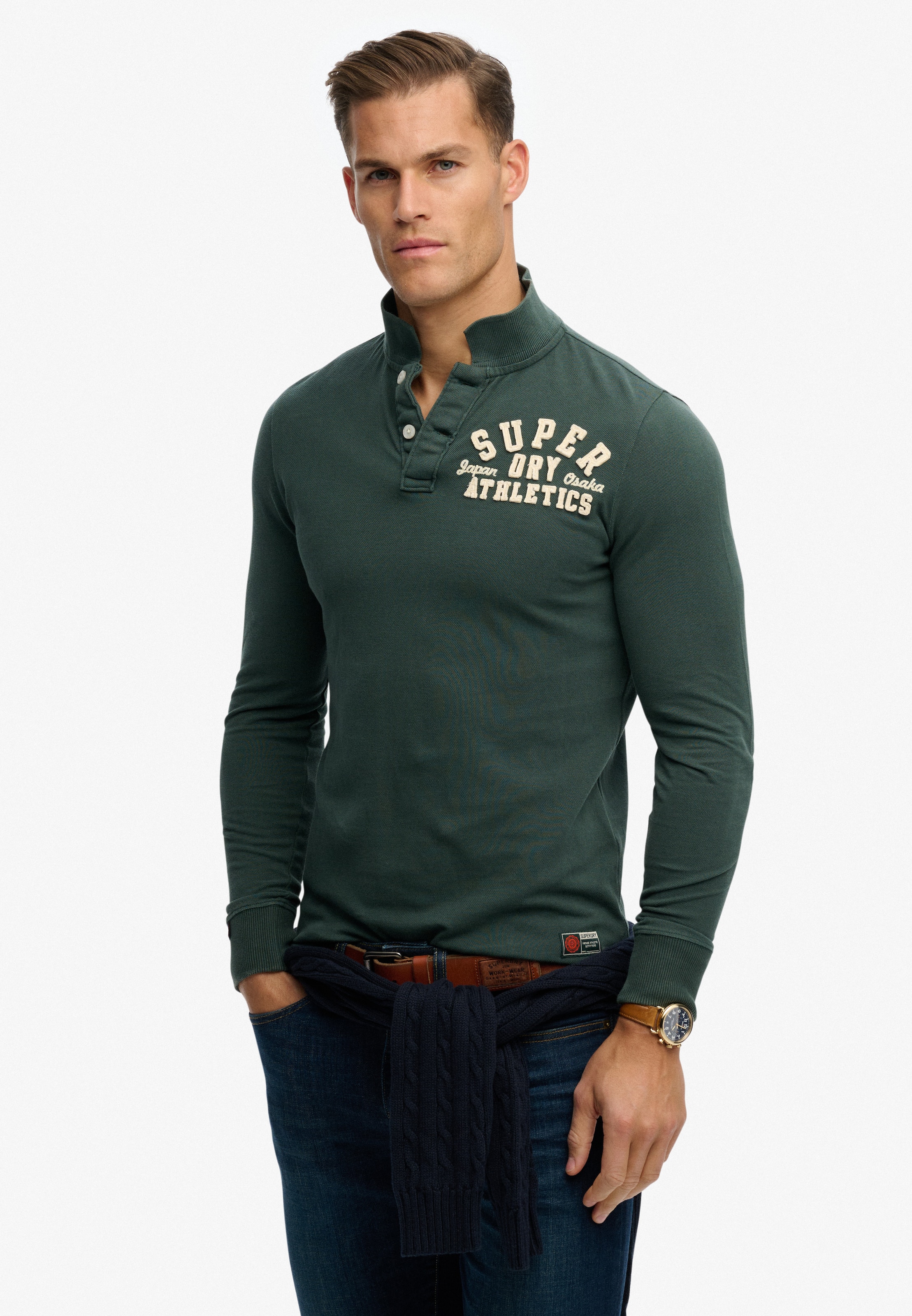 Superdry & Co Shirt 'Vintage Athletic' in Groen: voorkant