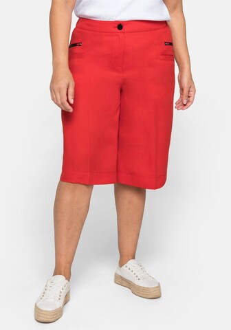 SHEEGO Loose fit Pleated Pants in Red: front