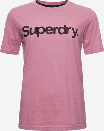 Superdry Футболка в Ярко-розовый: спереди