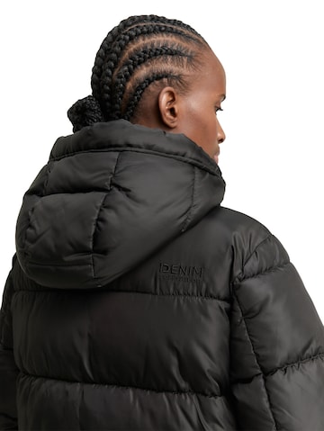 TOM TAILOR DENIM Wintermantel in Zwart