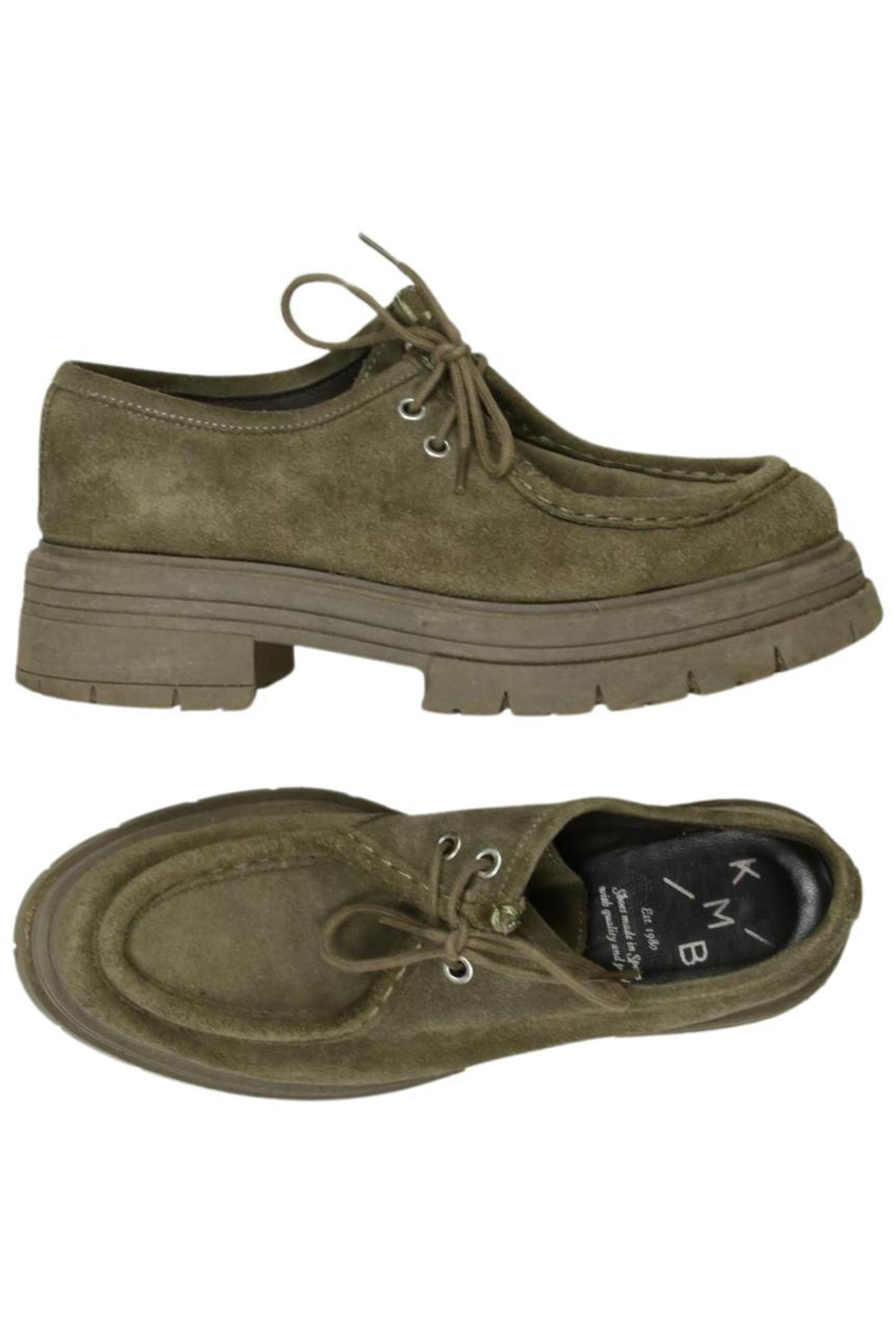 KMB Flats & Loafers in 38 in Green: front