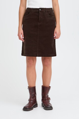 Pulz Skirt 'PZSally' in Brown: front