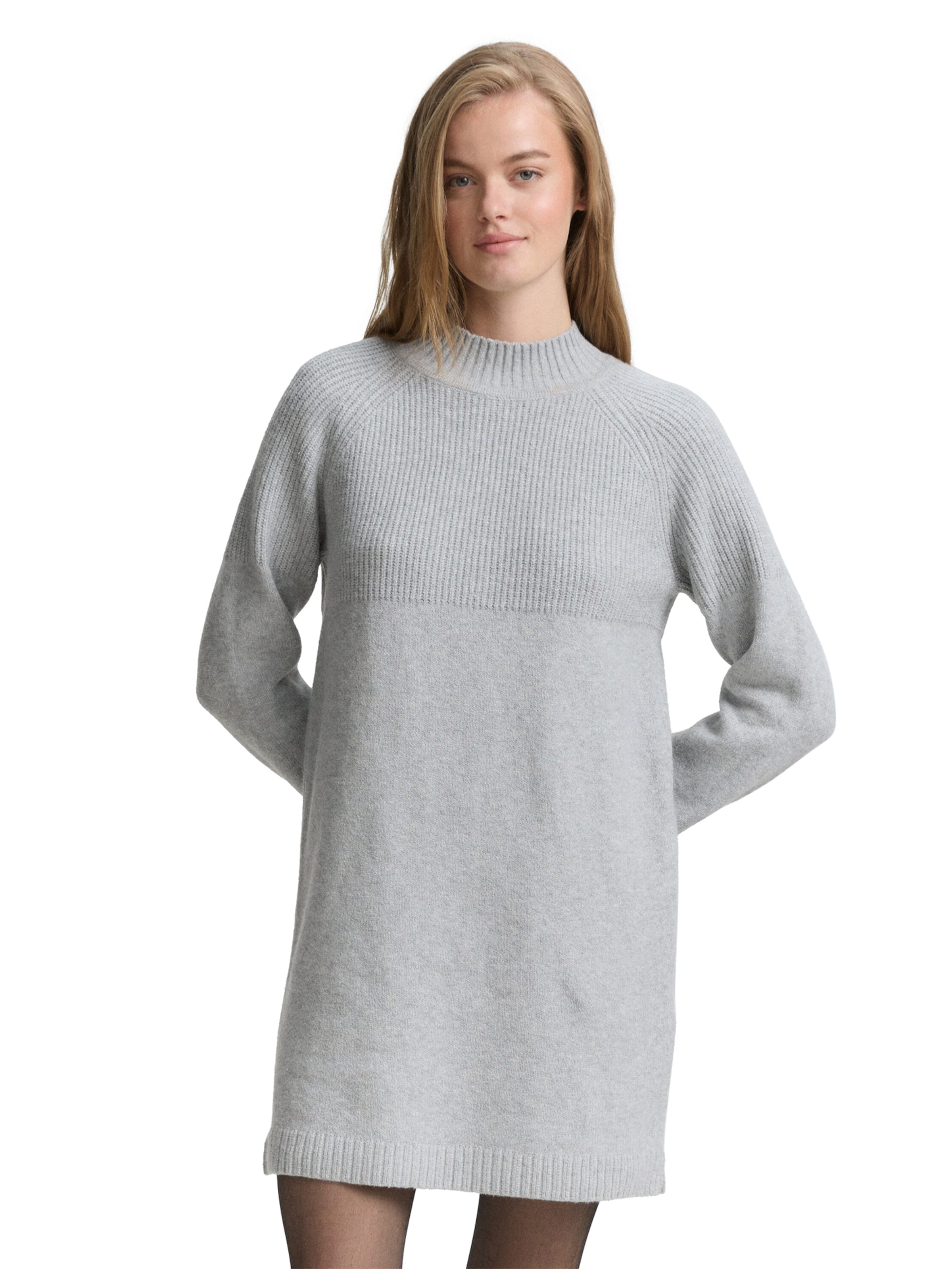 TOM TAILOR DENIM Sukienka z dzianiny w kolorze szary: przód