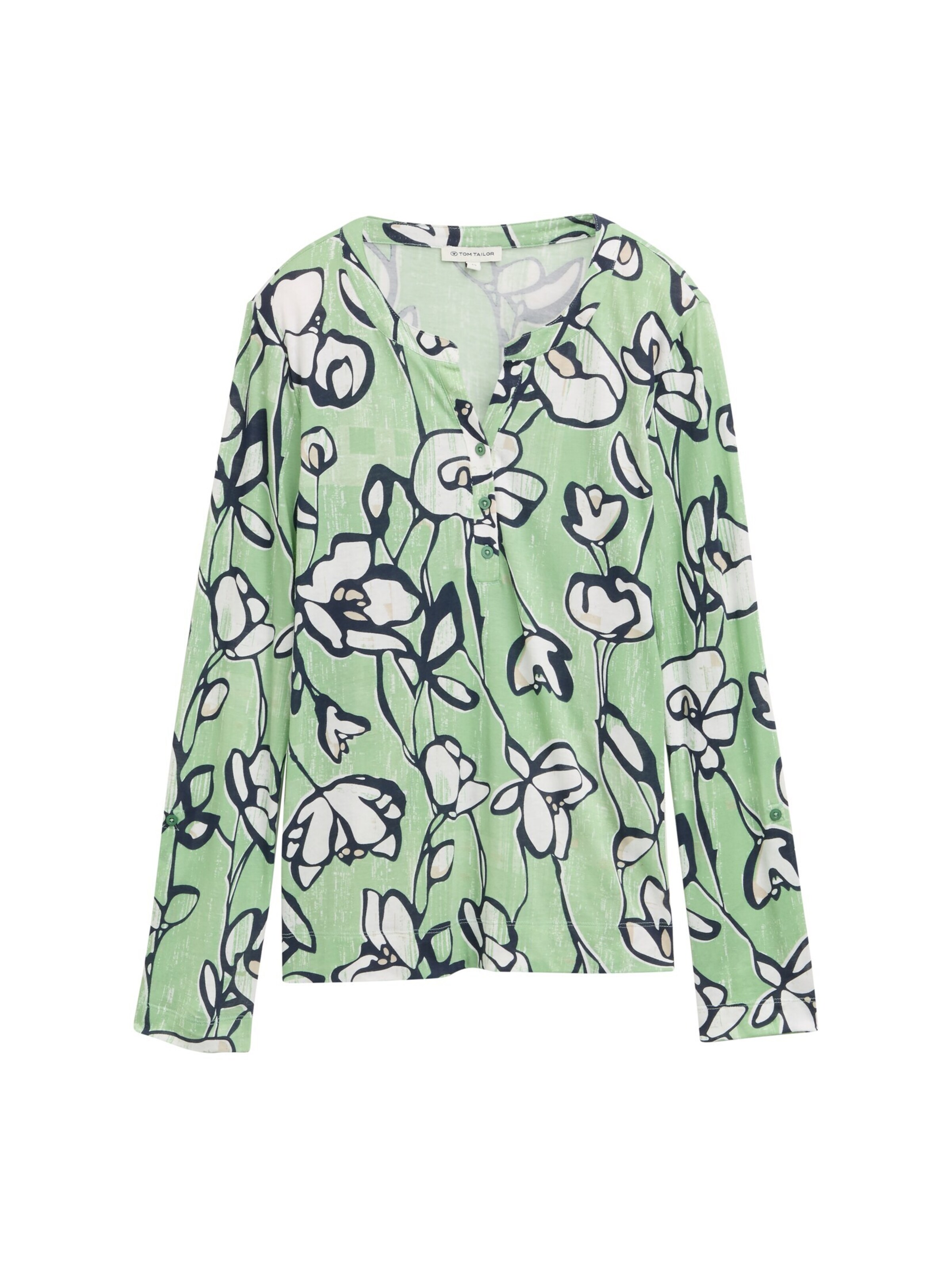 TOM TAILOR Shirt in Groen: voorkant