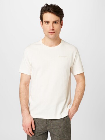 T-Shirt Champion Authentic Athletic Apparel en blanc : devant