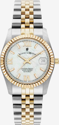 Montre à affichage analogique Jacques du Manoir en argent : devant