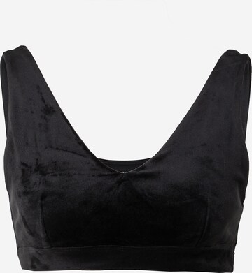 DKNY Performance Bustier Sports-BH 'PLATINUM' i svart: forside