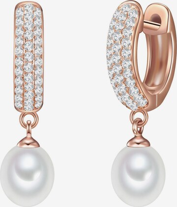 Valero Pearls Earrings in Gold: front