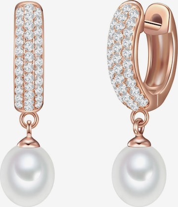 Valero Pearls Earrings in Gold: front