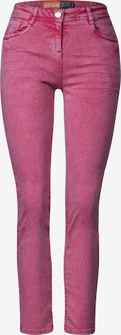CECIL Slimfit Jeans in Pink: predná strana