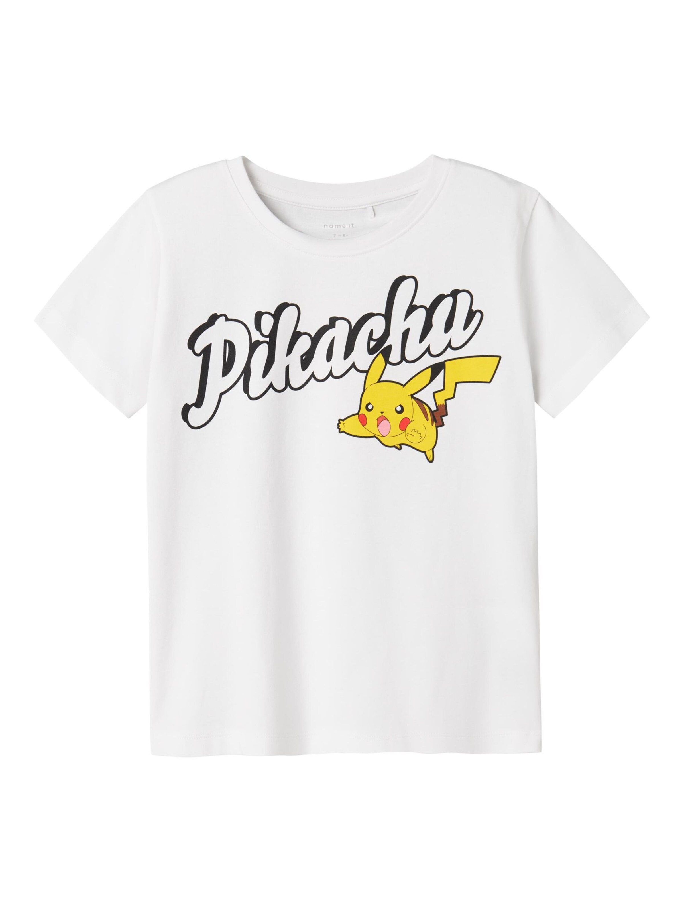 NAME IT Tričko 'Dex Pokemon' – bílá: přední strana