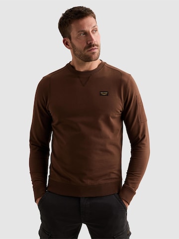Sweat-shirt 'American Classic sweatshirt with flight pocket' PME Legend en marron : devant