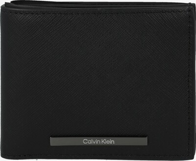 Calvin Klein Naudas maks 'MODERN BAR', krāsa - tumši pelēks / melns / balts, Preces skats