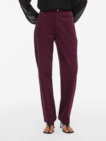 VILA Loosefit Jeans 'VIKELLY' in Rood: voorkant