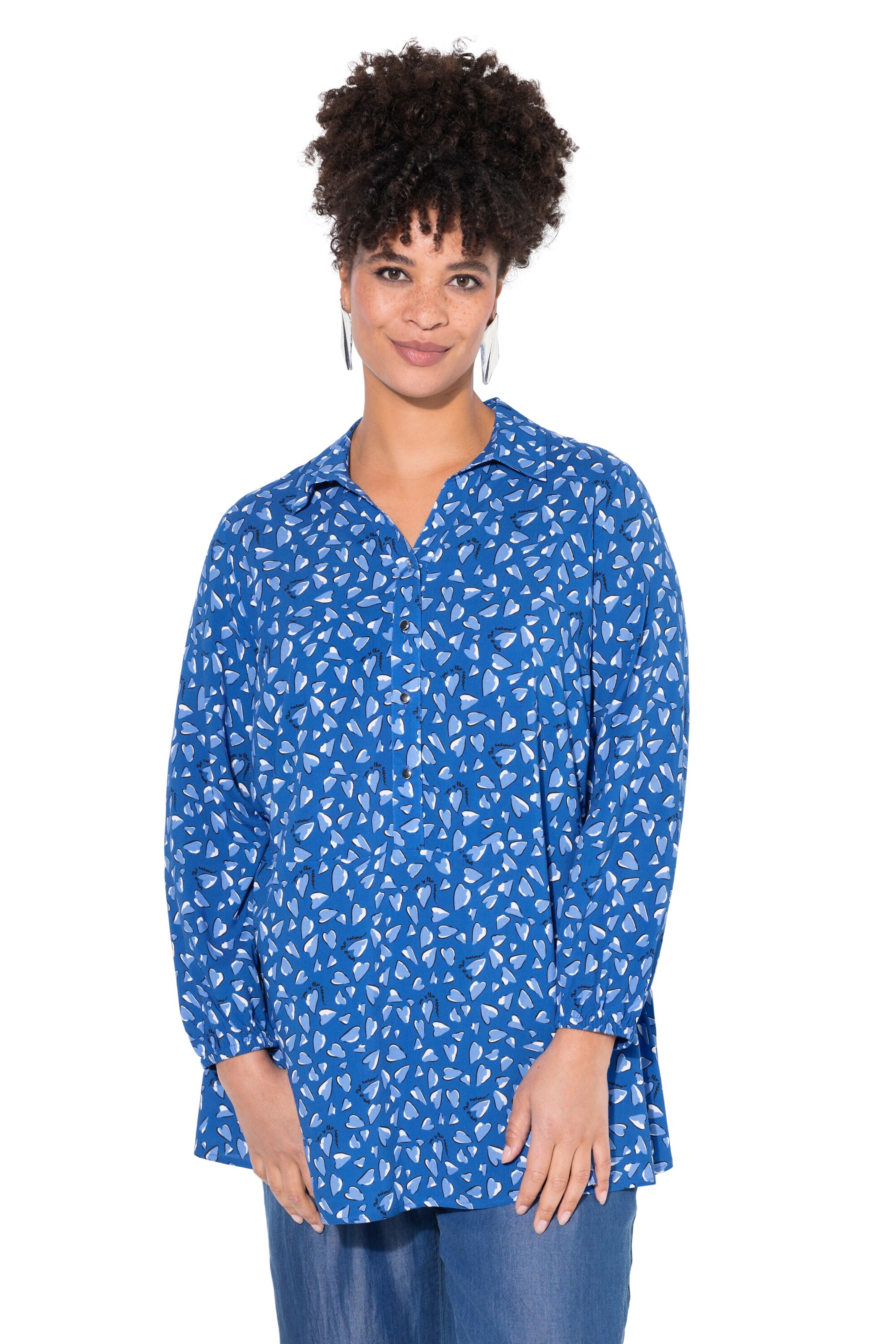 MIAMODA Blouse in Blue: front