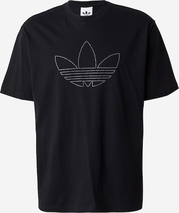 ADIDAS ORIGINALS Тениска в черно: отпред
