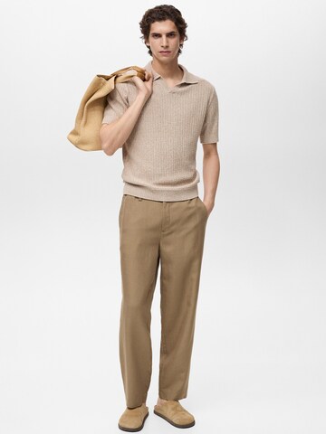 MANGO MAN Regular Pants 'RUSTIC' in Brown