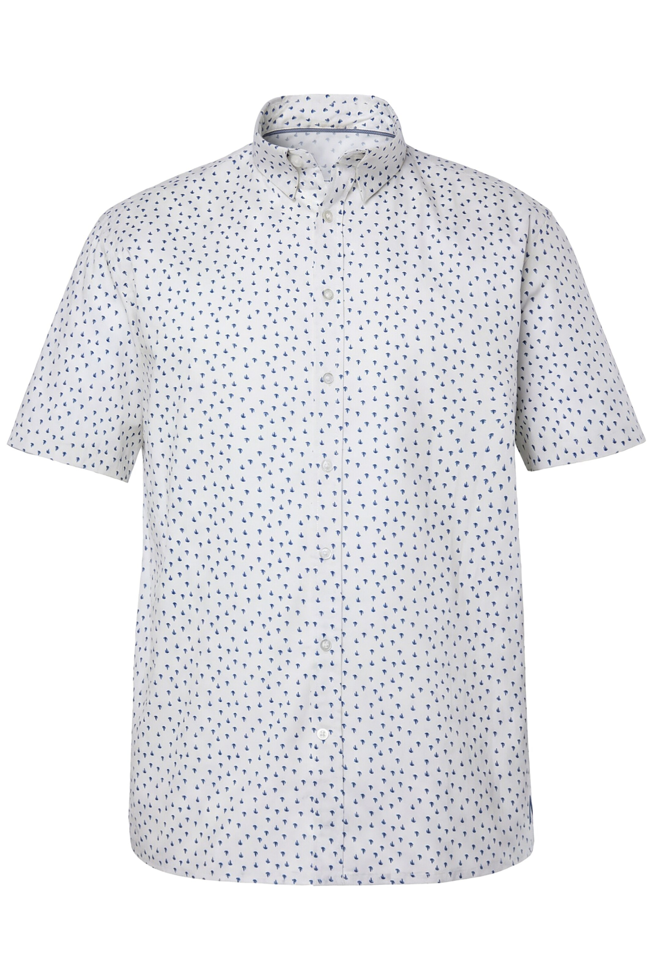 Men Plus Comfort fit Overhemd in Wit: voorkant