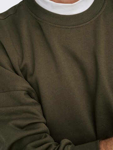Only & Sons Sweatshirt 'CERES' in Green