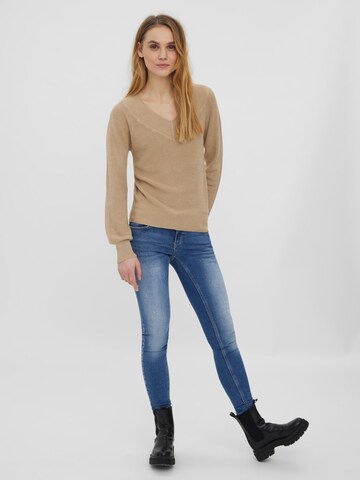 VERO MODA Pullover 'New Lex Sun' in Braun