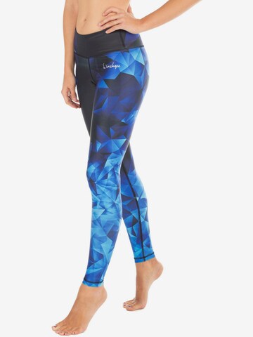 Winshape Skinny Sportbroek 'AEL102' in Blauw: voorkant