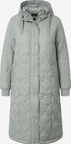 Ulla Popken Wintermantel in Groen: voorkant
