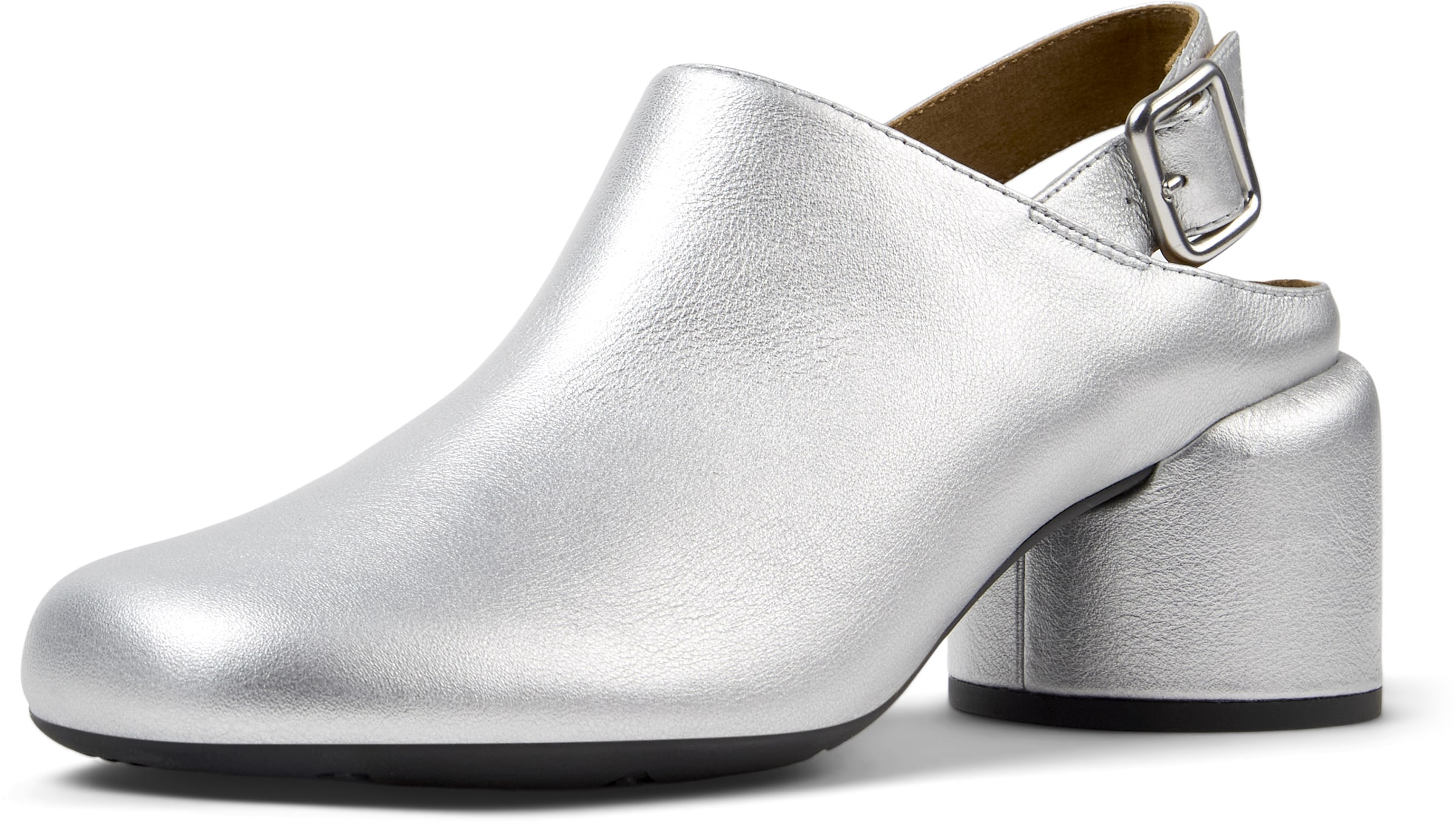 Décolleté sling 'Niki' di CAMPER in argento: frontale