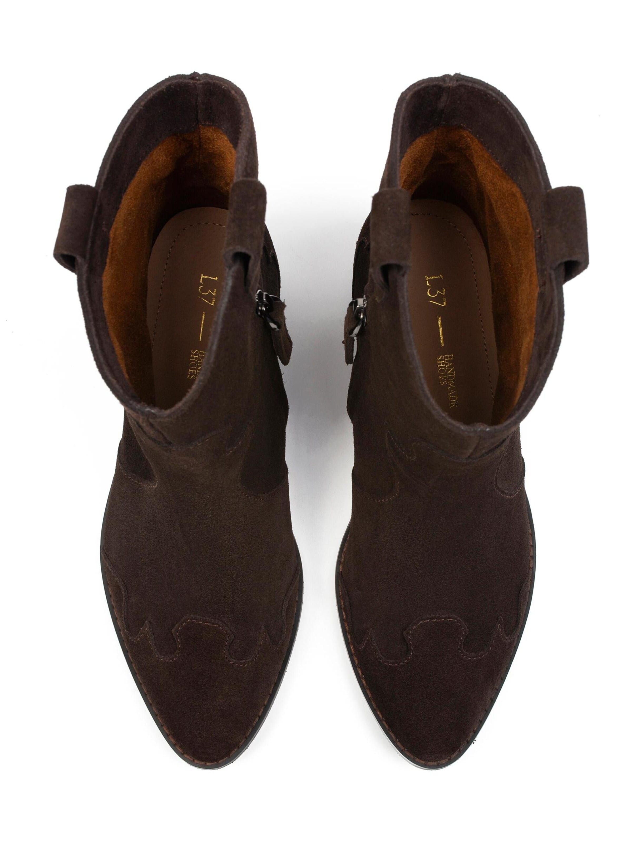 L37 HANDMADE SHOES Ankle Boots 'WALK BETWEEN STARS'‌‌‌‌‌‌‌‌ in Braun