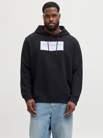 Jack & Jones Plus Collegepaita 'JORGREENE' värissä musta: etupuoli