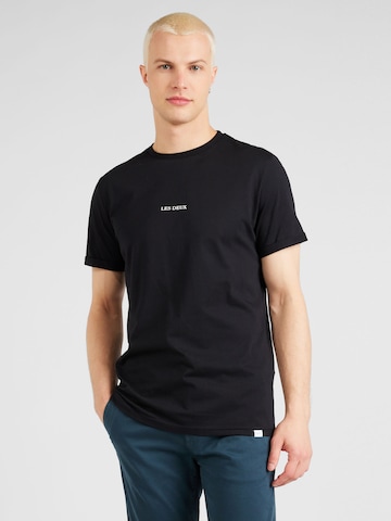 Les Deux - Camiseta 'Lens' en negro: frente