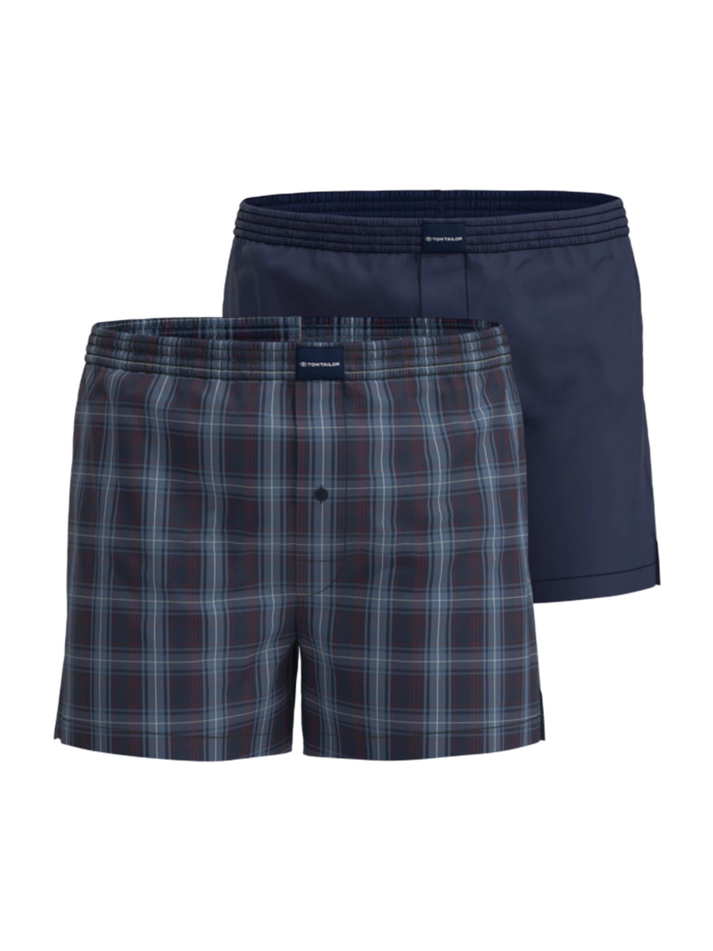 TOM TAILOR Calzoncillo boxer en azul / navy / rojo oscuro / blanco, Vista del producto
