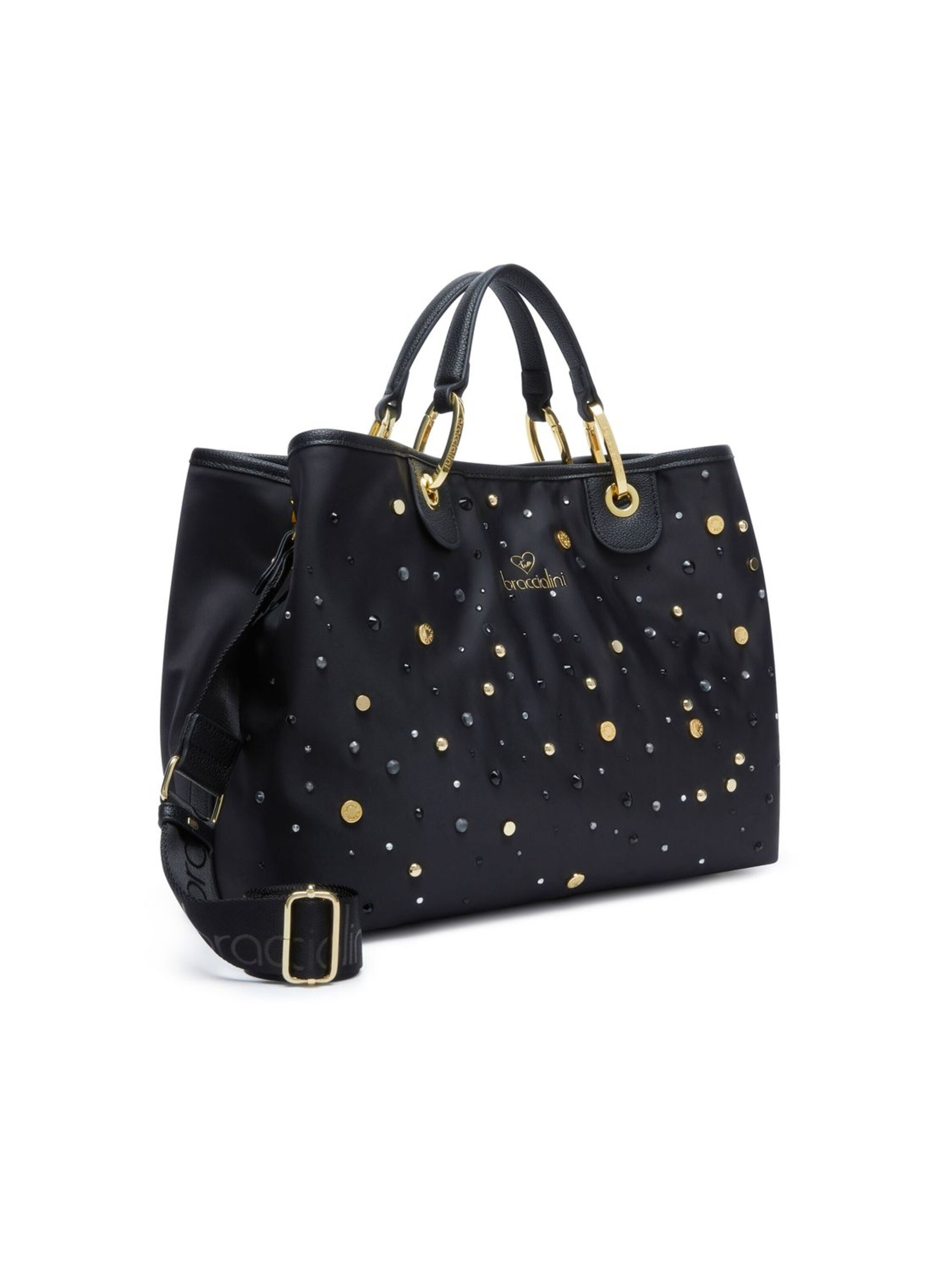 Borsa a mano 'Beth Strass' di Braccialini in nero