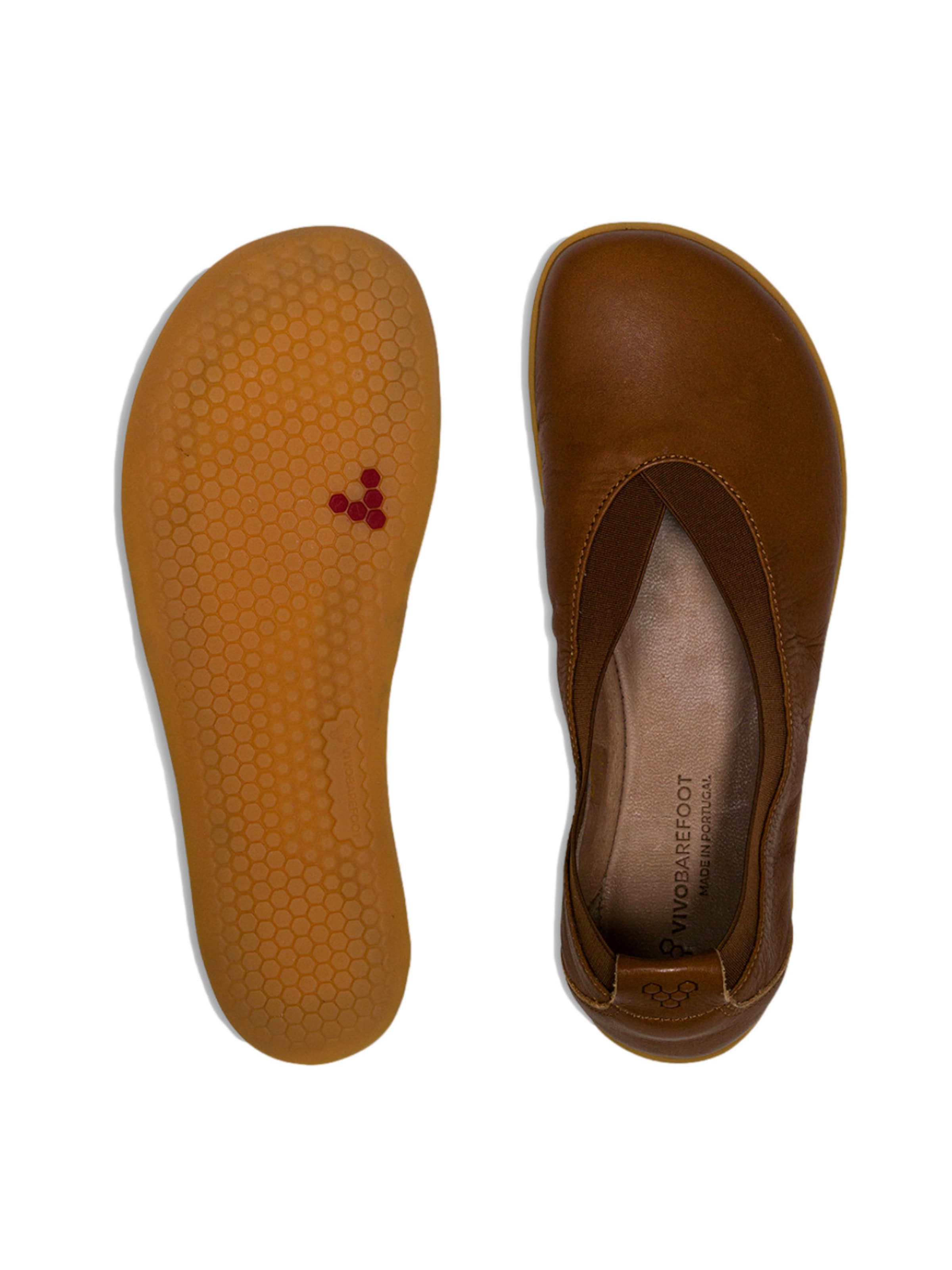 Vivo Barefoot Instappers 'OPANKA BALLERINA' in Bruin