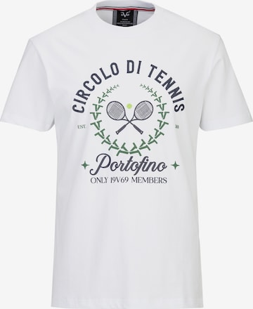 19V69 ITALIA Shirt 'Rafael Tennis 2' in Wit: voorkant