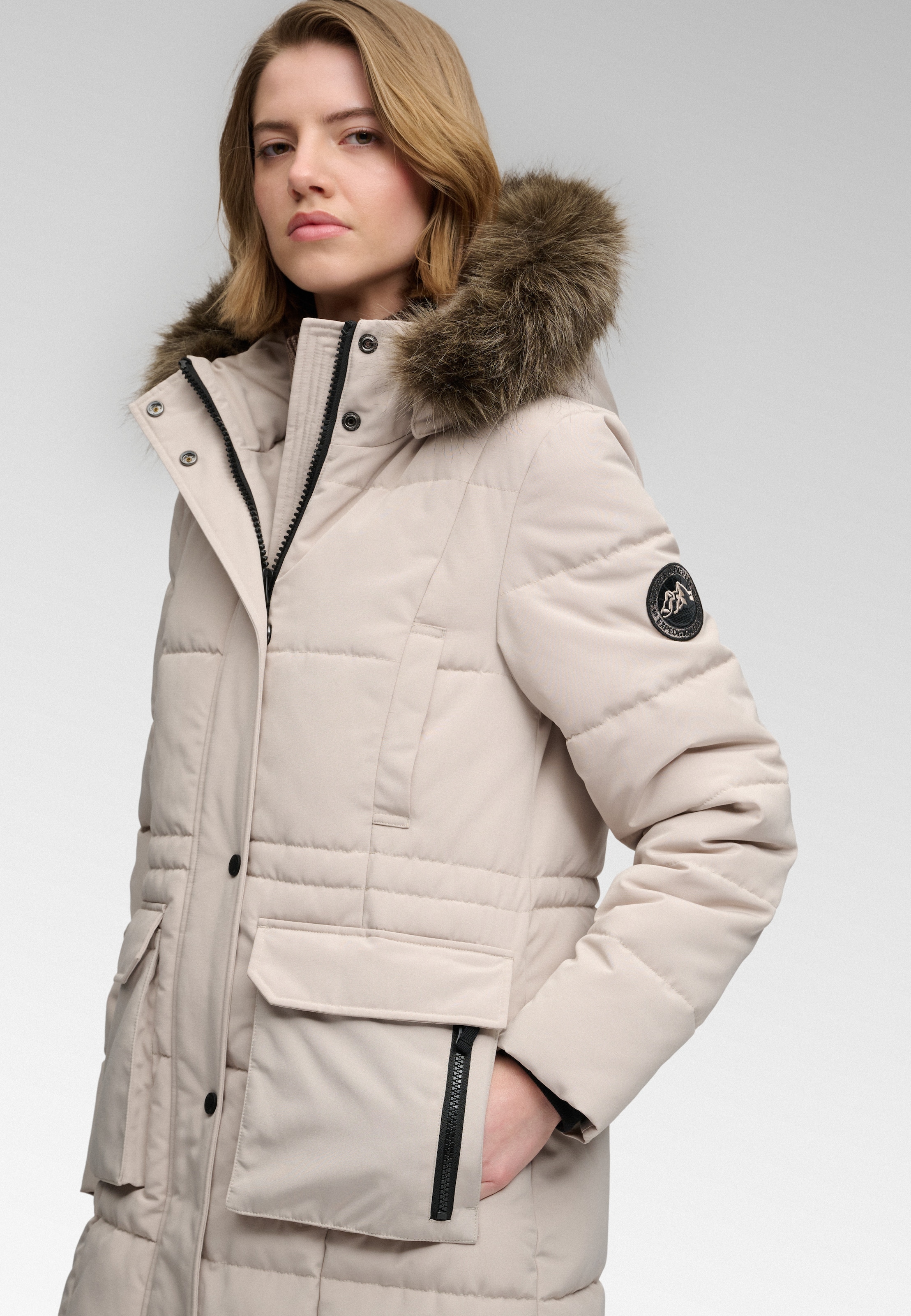 Superdry & Co Wintermantel 'Everest' in Beige