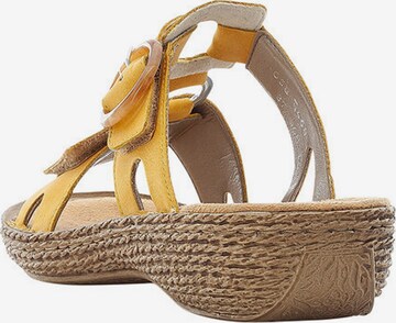 Rieker Mules in Yellow