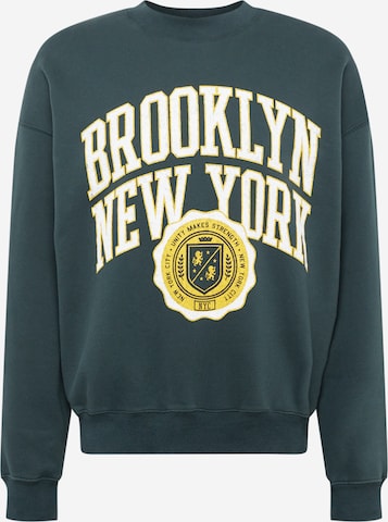 Sweat-shirt Abercrombie & Fitch en vert : devant