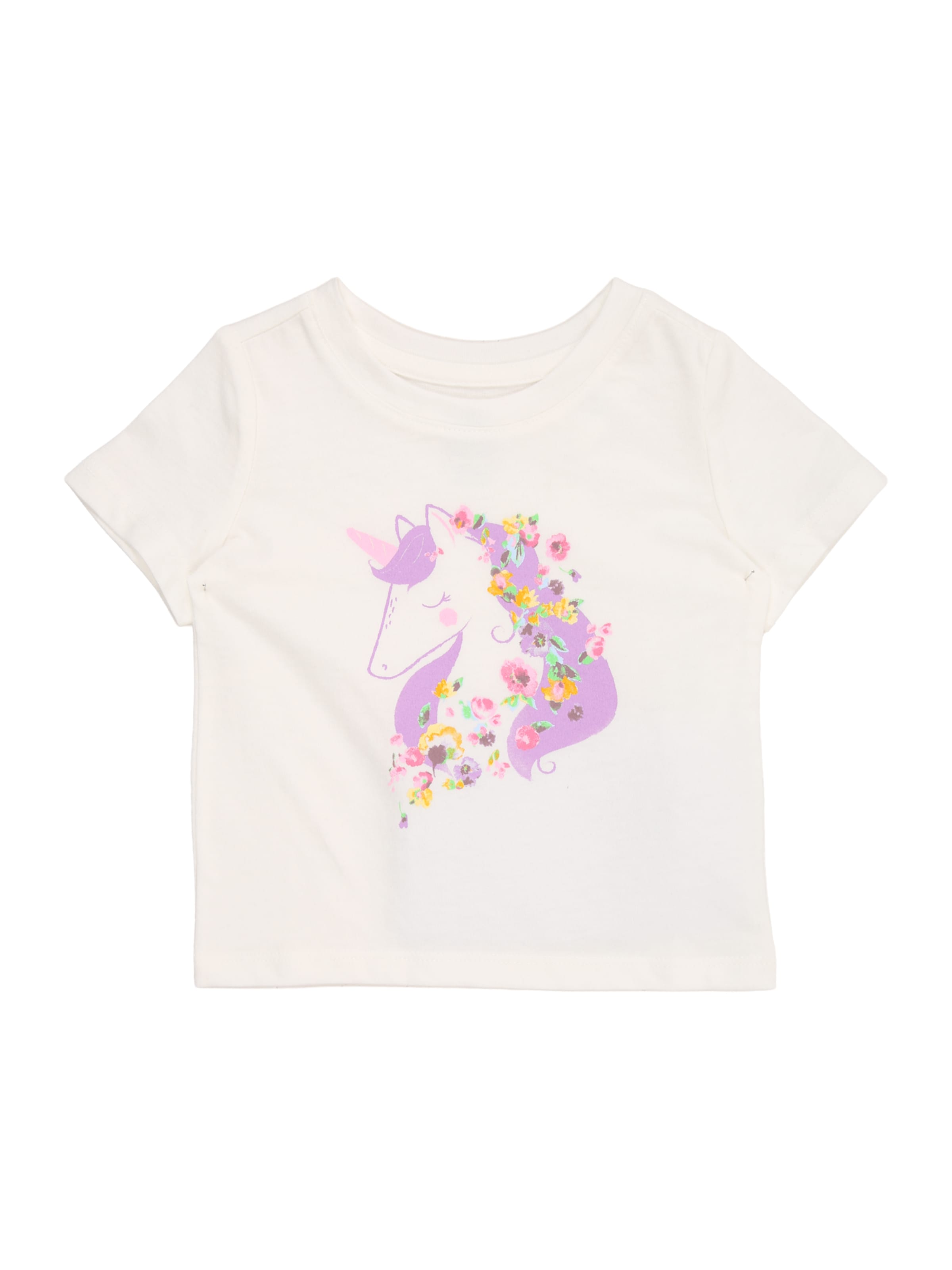 GAP Тениска 'SPRING' в бяло: отпред