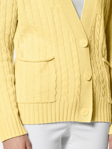 MADELEINE Gebreid vest in Geel