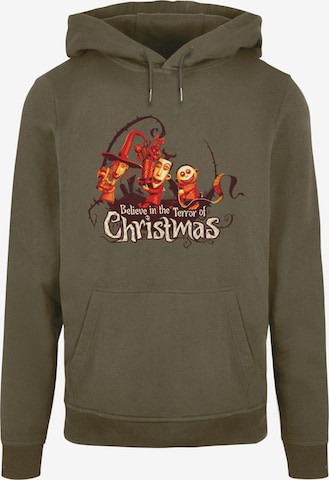 ABSOLUTE CULT Sweatshirt 'The Nightmare Before Christmas - Christmas Terror' in Groen: voorkant