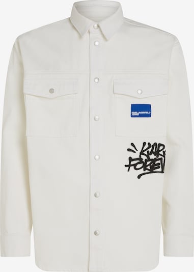 KARL LAGERFELD JEANS Skjorte 'X Crapule2000' i mørkeblå / svart / hvit, Produktvisning