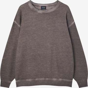 Pull&Bear Sweatshirt in Bruin: voorkant