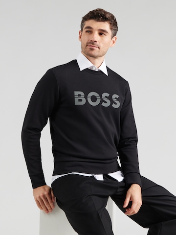 BOSS Green Sweatshirt 'Salbo' in Black: front