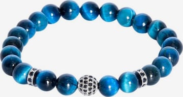 Braccialetto 'Serenity Handmade Bracelet In Sterling Silver With Aqua Blue Tiger’S Eye & Zircons' di Addicted2 in blu: frontale