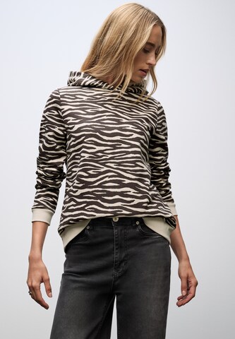 STREET ONE Sweatshirt in Brown: front