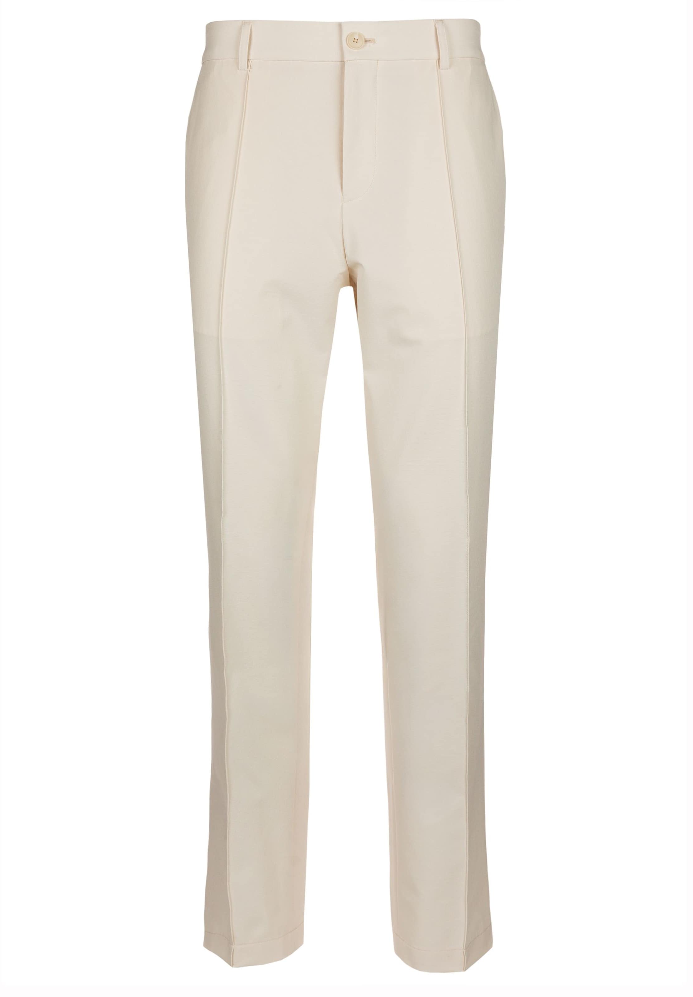 BOSS Slim fit Chino Pants 'Genius' in White: front