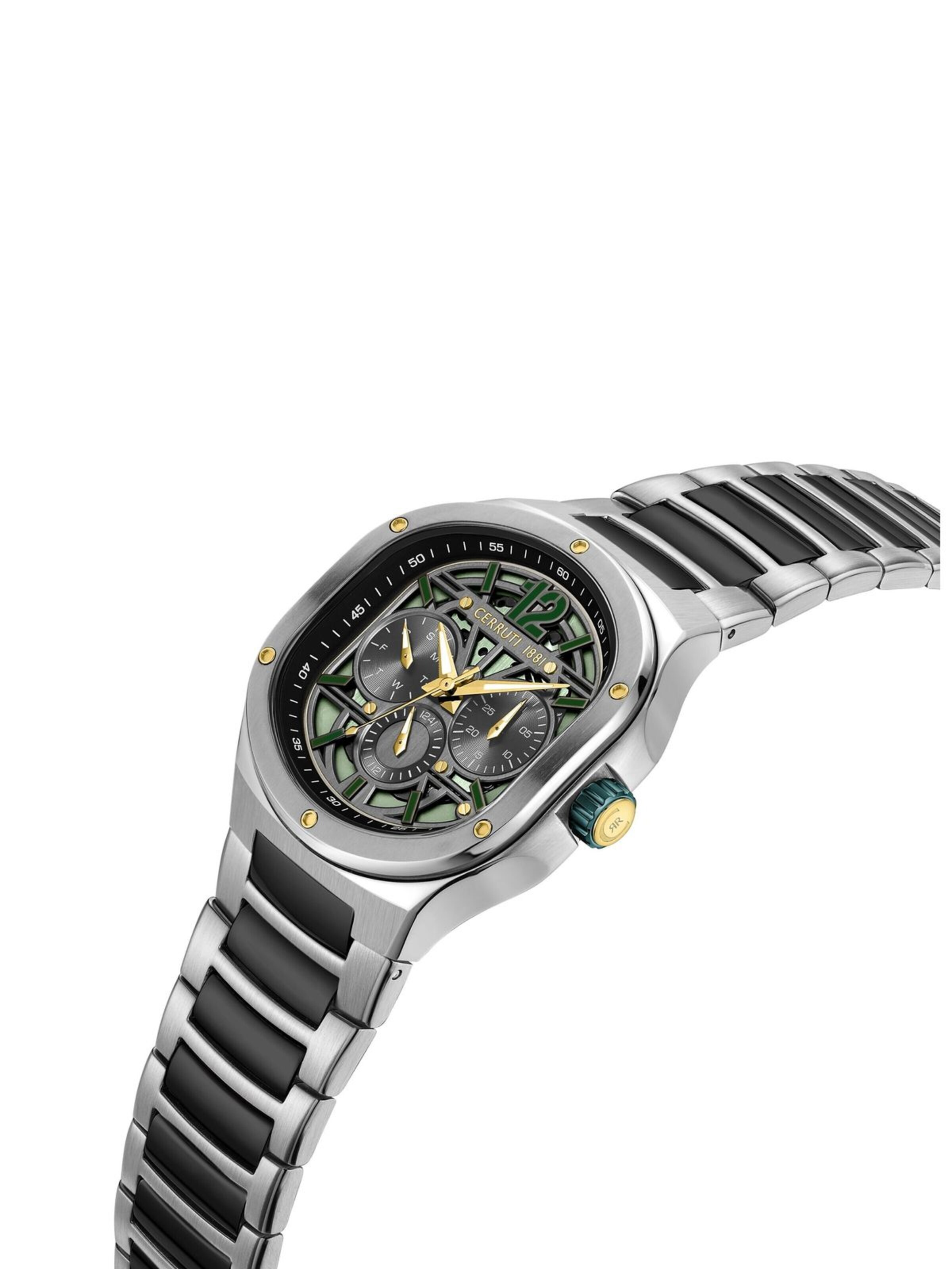 CERRUTI 1881 Analoog horloge 'Function watch Trento' in Groen