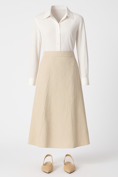 Touche Prive Rok in de kleur Beige, Productweergave