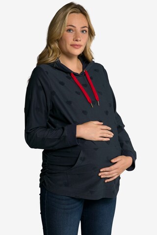 Ulla Popken Sweatshirt in Blauw: voorkant